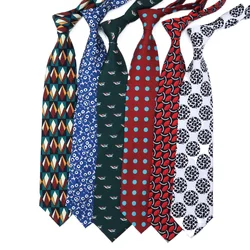 Men's Fashion 9 cm Tie Paisley Floral Imitation Silk Neckties Formal Business Ties For Wedding Party Suit Dress Necktie Gift