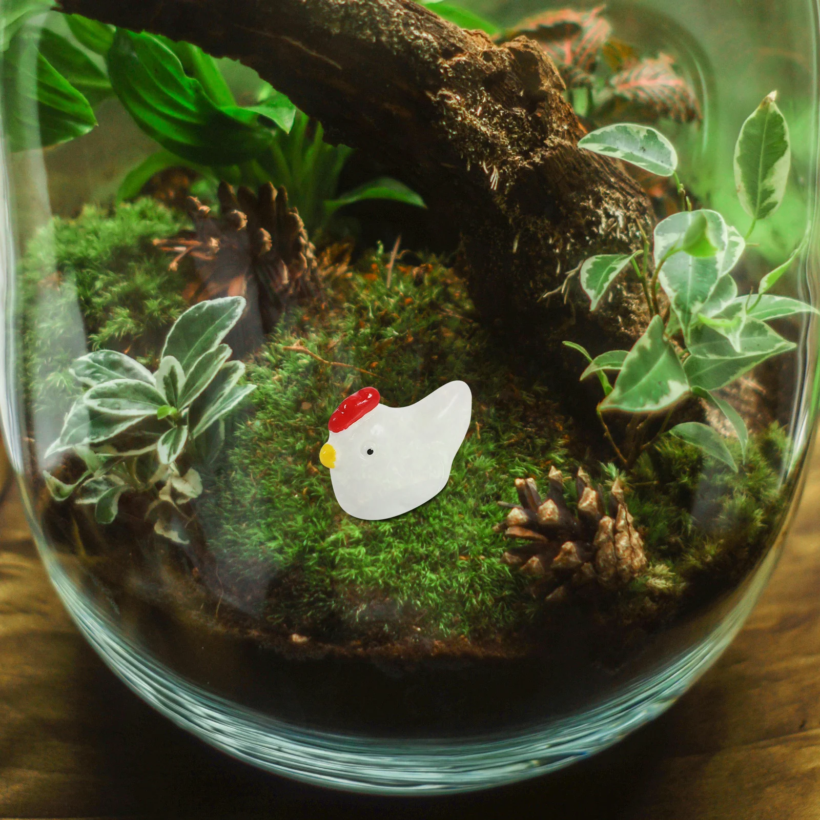 10 قطعة الدجاج الراتنج الصغيرة لطيف تماثيل صغيرة على شكل حيوانات Diy بها بنفسك المشهد الصغير ديكور حديقة زخرفة المنزل مكتب مقهى الديكور