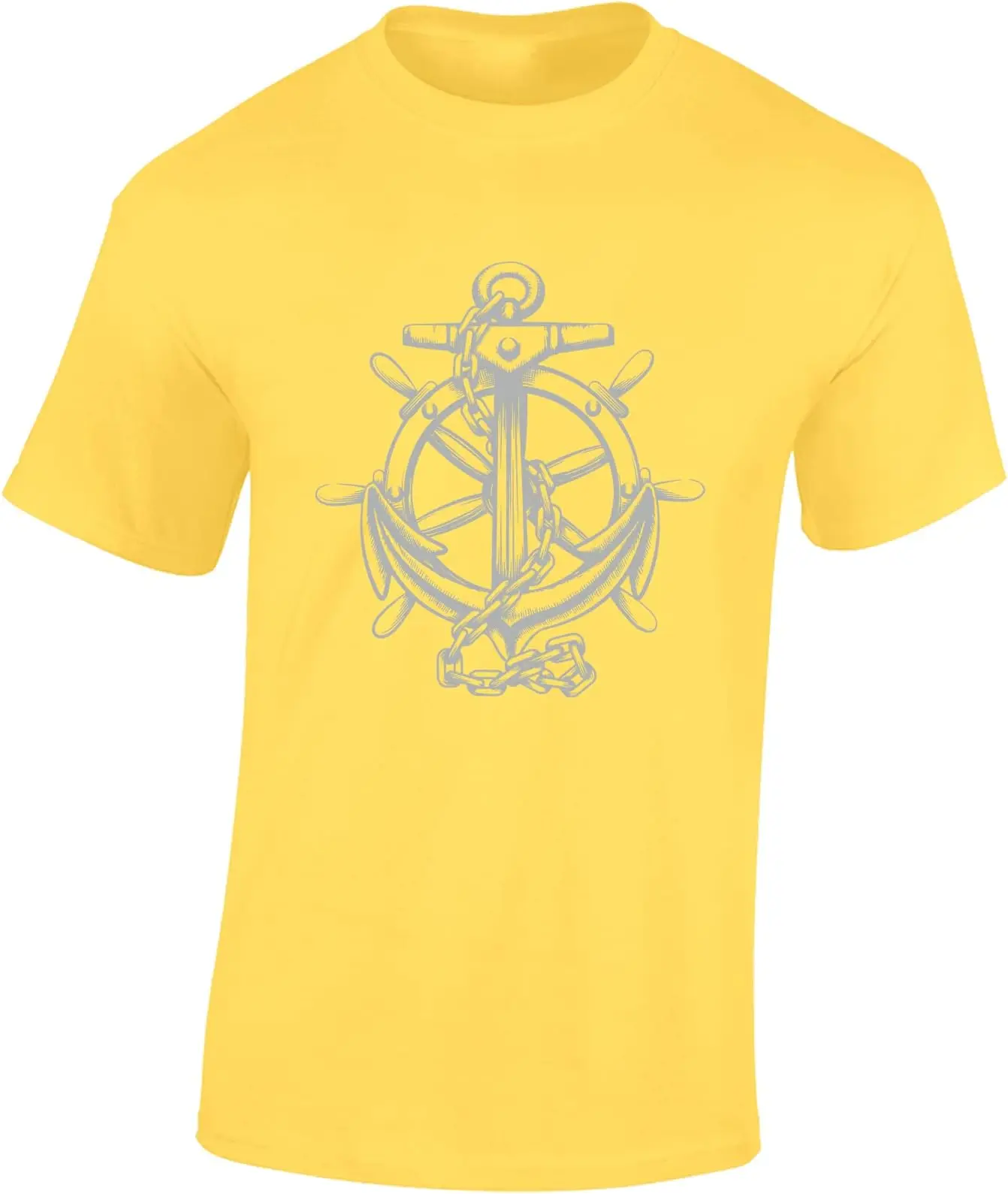 Ships Wheel and Anchor Cool Premium Quality T-Shirt Top for Men T-shirt Y2K tops Unisex Summer Short Sleeve