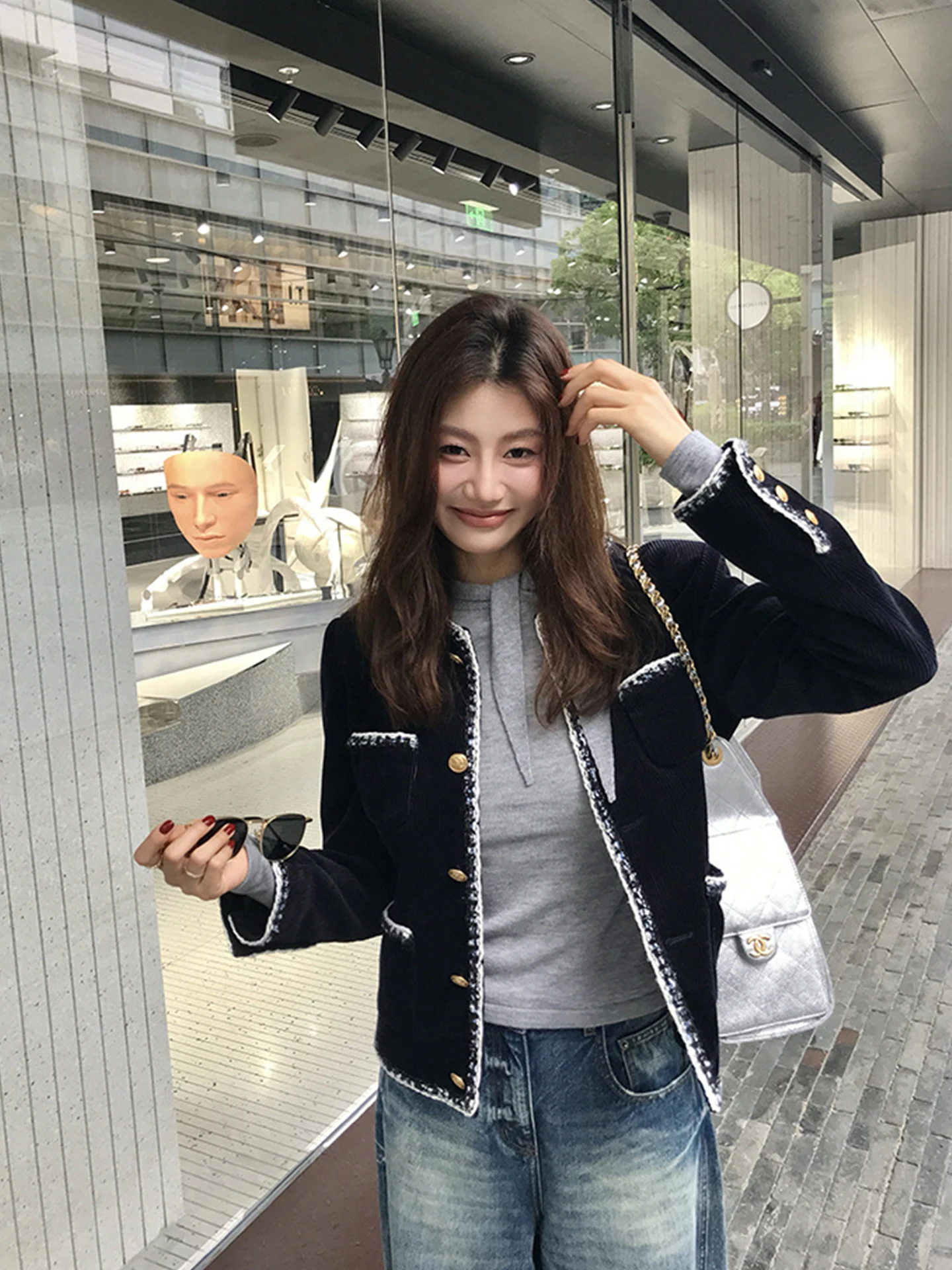 Slimming Long Sve Knitted Base Layer irt Women's Inner Wear  Color Overhead Sle Commute Faion Korean Version