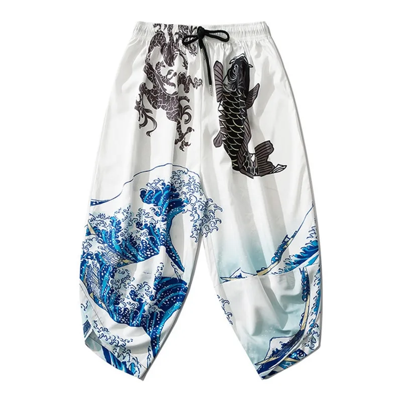 

Japanese Traditional Cloting Dragon Lion Dance 3D Joggers Pants Men fashion harajuku Trousers Spring Sweatpants Cosplay Costume