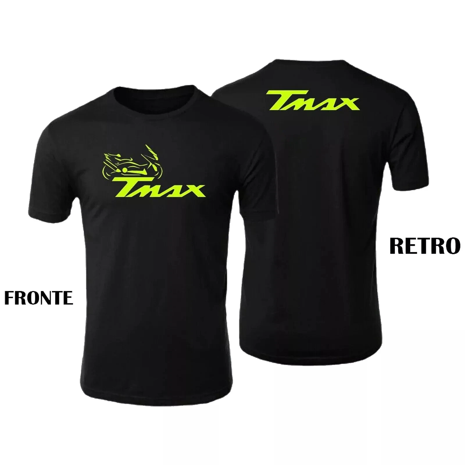 

Maglietta Personalizzata Yamaha Tmax T-Max Stampa Fluo Tshirt Nera Uomo --- High-end Luxury Is for Both Men and Women Top Y2k