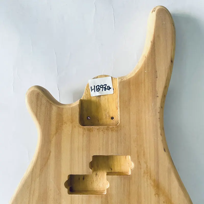 HB984  Left Hand 4 Strings Electric Bass Body Solid Basswood PJB Pickups DIY Accessories for Replace Unfinsihed Paints