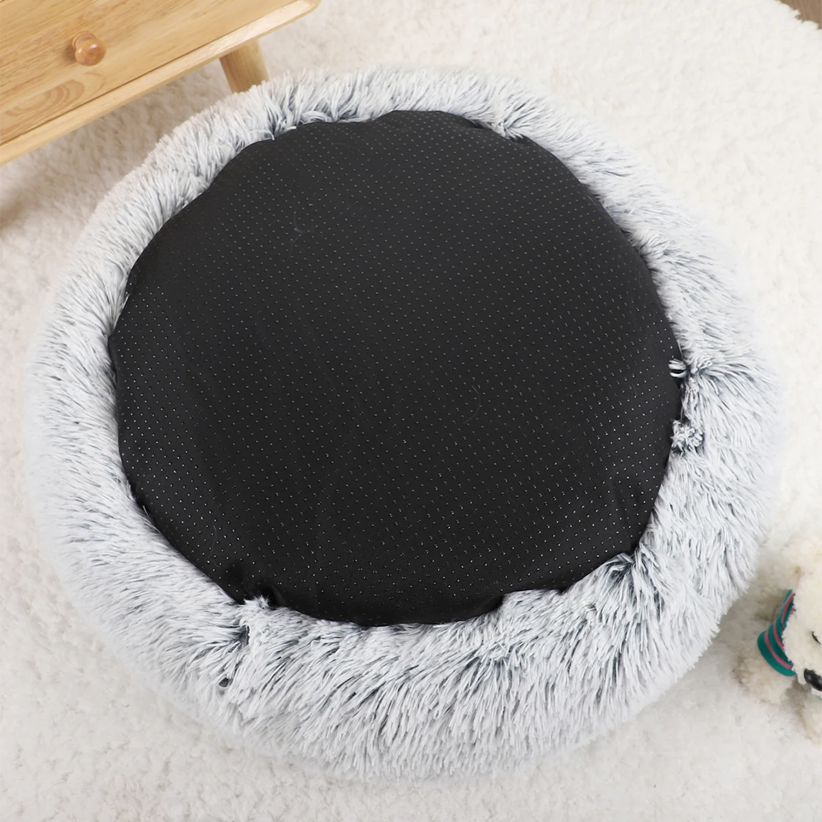 Donut Dog Bed for Large Dogs Plush Beds Pets Round Accessories Small Basket Sofa Baskets Pet Big Cushion Supplies Puppy Mat Cats