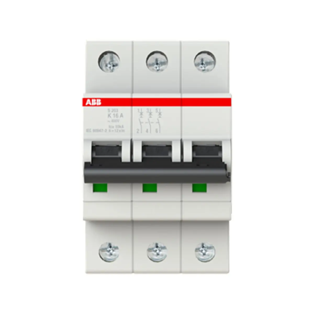 

10115632 2CDS253001R0467 S203-K16 Miniature Circuit Breaker - 3P - K - 16 A