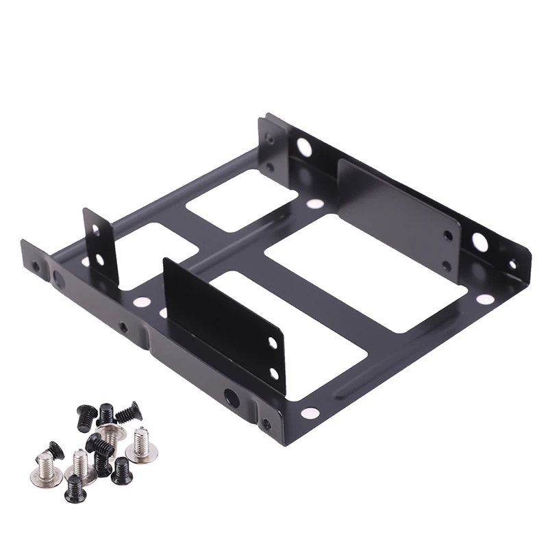 1set 2.5 To 3.5 Hard Disk Bracket Hard Drive Dual Desktop SSD Mounting Bracket Internal Adapter Accessories