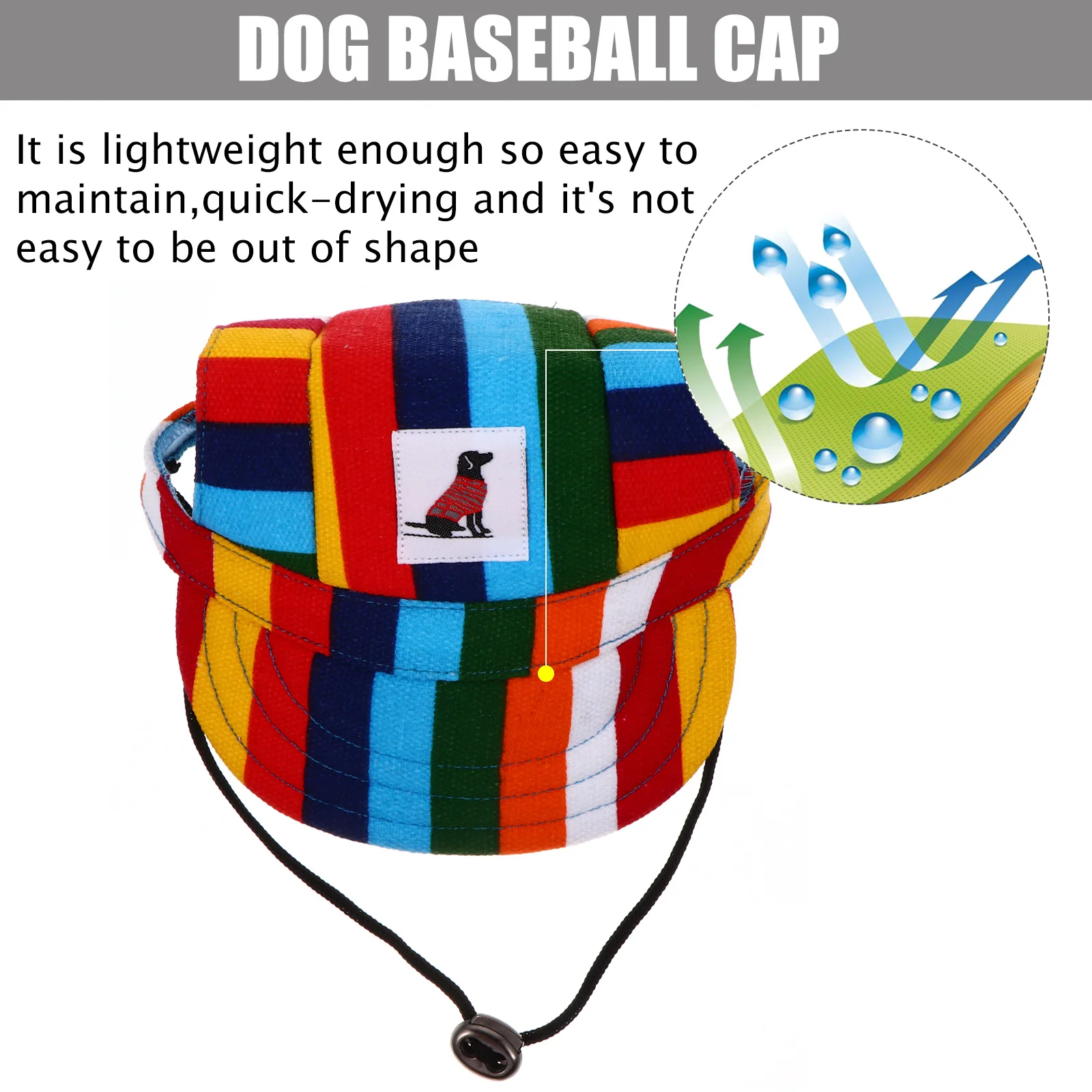 

Dog Visor Cap Oxford Fabric Canvas Material Sun Protection Hats for Pets Quick Drying Stable with Elastic Band