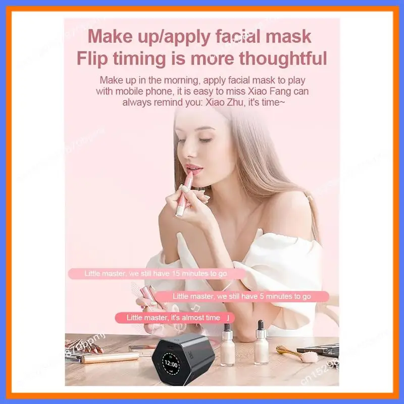 

BAAE цифровые часы, магнитный таймер, кухонный шестигранный флип-таймер для учебы, приготовления пищи, тренировок, простой в использовании магнитный