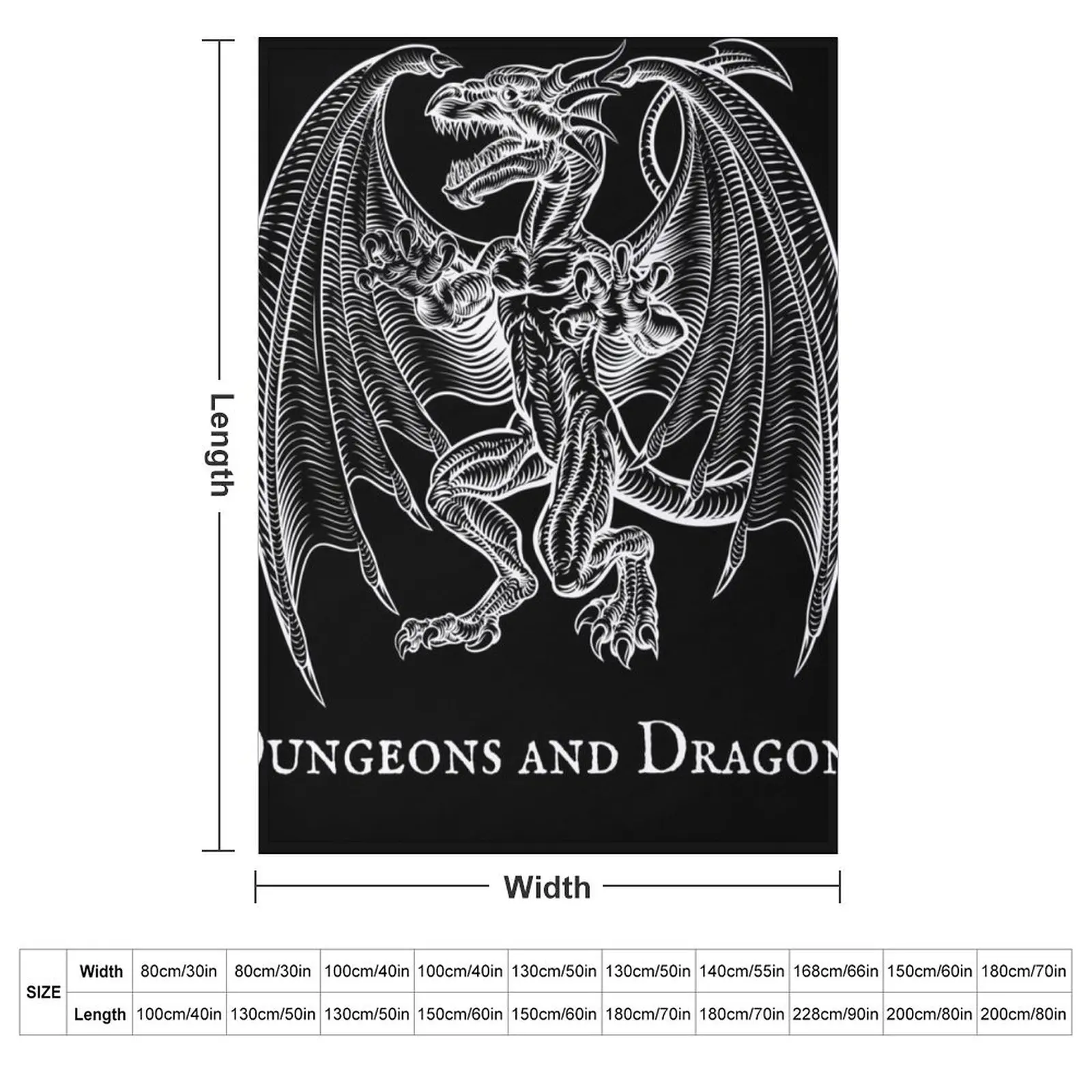 Dungeons and Dragons Design Throw Blanket manga Luxury Designer Polar Personalized Gift Blankets