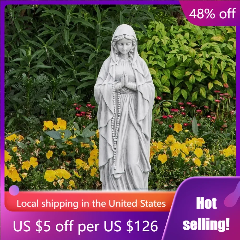 Virgin Mary Praying Statue 29.9 Inch Tall Outdoor Garden Religious Decorations Statue Clearance for Home Yard Decor