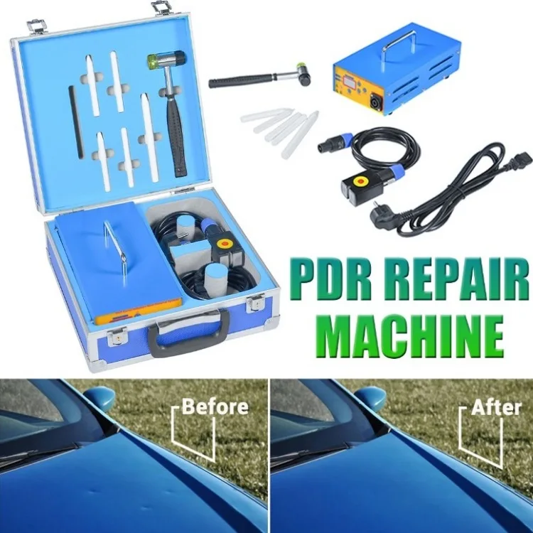 Flaw-free paint, car dent repair device, puller, electromagnetic induction, handheld car dent repair device