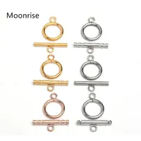 6Sets Gold Stainless Steel Fastener Bracelet OT Toggle Clasp Buckle Connector For Jewelry Making Diy Accessories