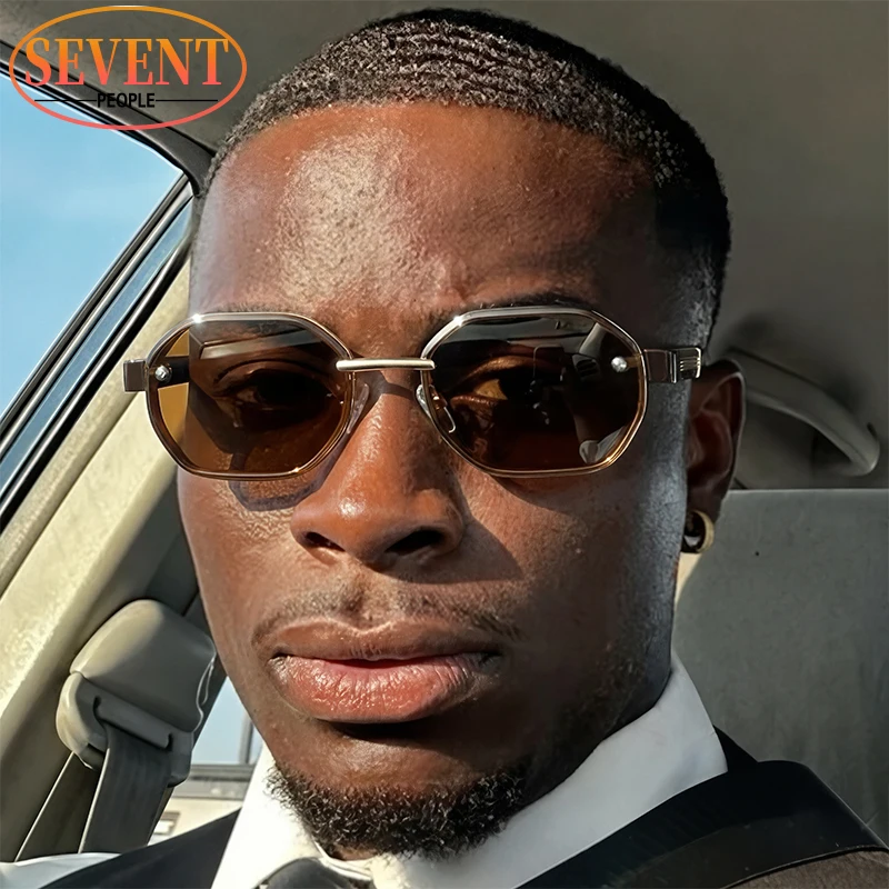 

Steampunk Square Sunglasses Men 2026 Luxury Designer Vintage Polygon Driving Punk Sun Glasses For Male Trendy Travelling Shades