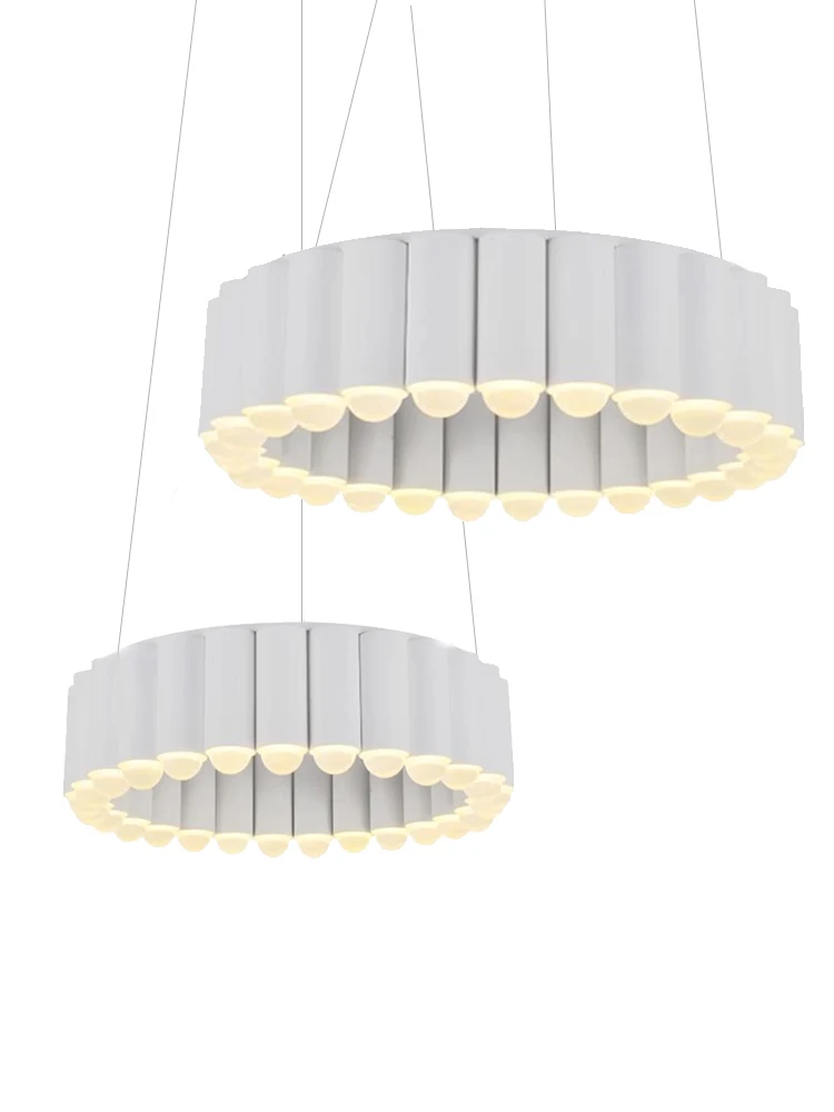 Grands Lustres Ronds à LED au Design Post-Moderne, Lampes Suspendues Européennes pour Plafond, Restaurant, Salon, Art Déco