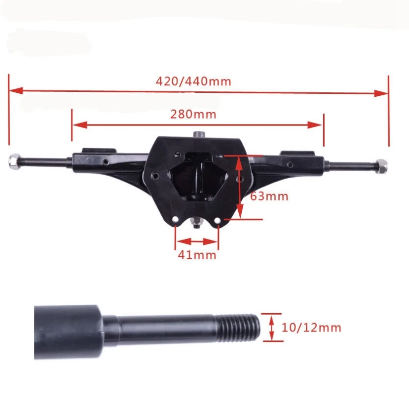 17 Inches Electric Skateboard Truck Aluminum Gasket Motor Trucks Electric Skateboard Bridge Riser Pad Longboard Bridge