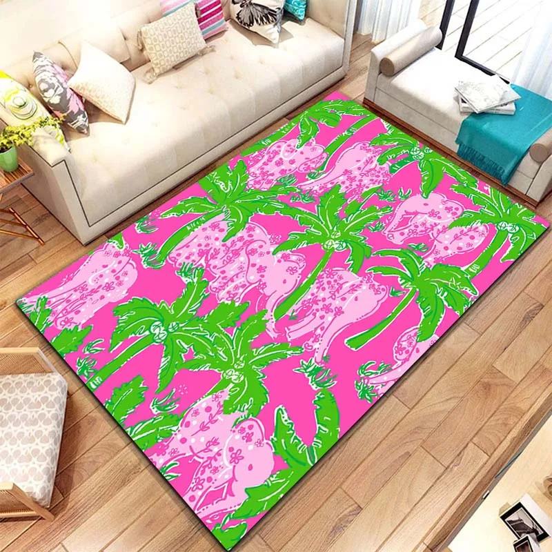 Lilly-pulitzer Design pittura tappeto tappeto per soggiorno decorazioni per la casa divano tappeti da tavolo camera da letto tappetino antiscivolo