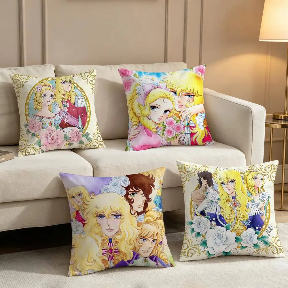 Manga L-Lady O-Oscar The R-Rose Of V-Versailles couple Comfortable soft Pillow Case for Sofa Living Room Home office Decor Cover