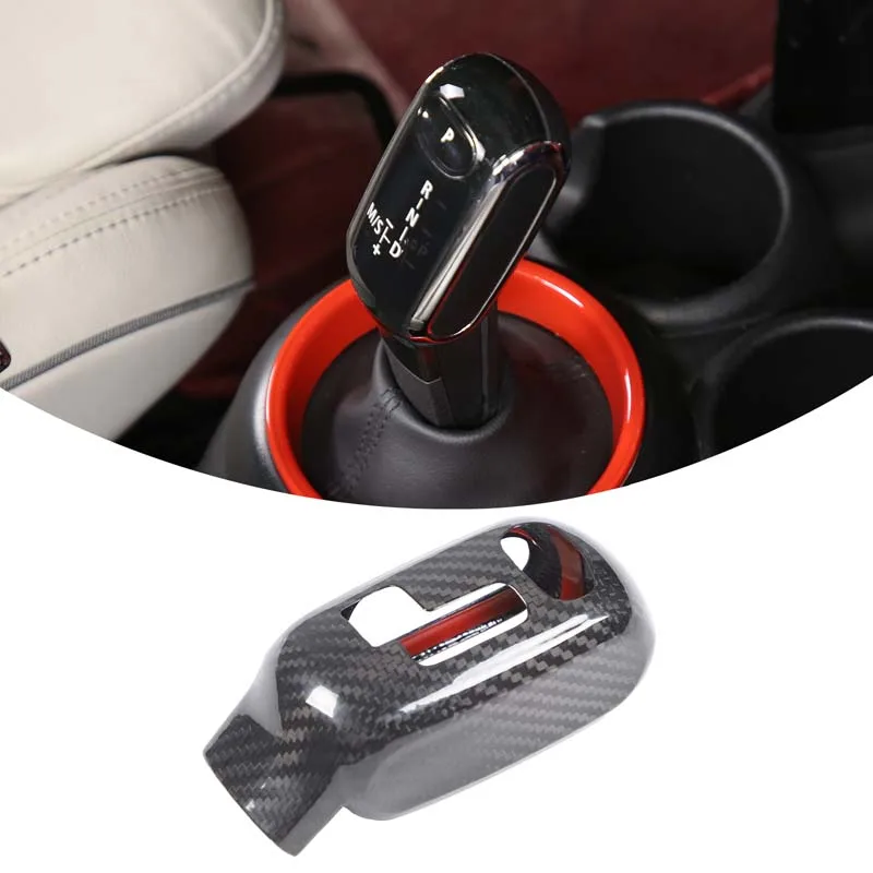 

For BMW MINI F54 F55 F56 F57 F60 carbon fiber gear lever head protection cover car gear lever decorative cover car accessories