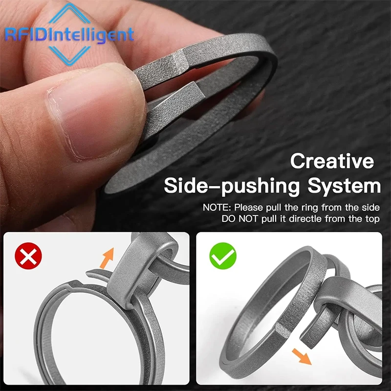 High Quality Titanium Alloy Key Ring Buckle Pendant Super Lightweight Car Keychain Rings Keyfob Crafts Key Rings Creativity Gift