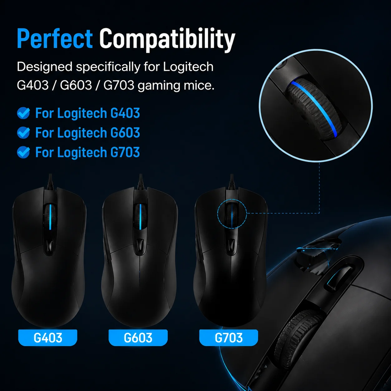 For Logitech G403, G603, G703 - Gaming Set Accessories recension och pris