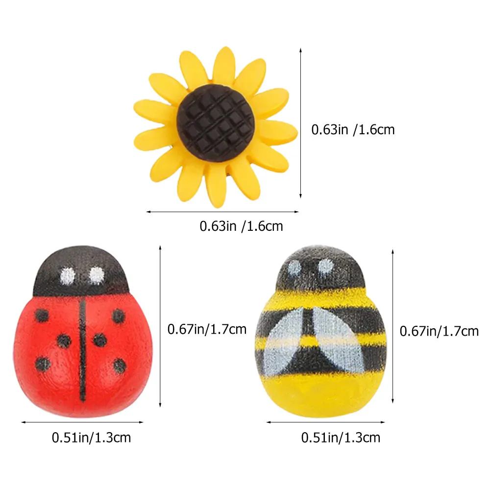 30Pcs Delicate Sunflower Shaped Thumb Tacks Multi-Function Push Pins for Photo Wall Stationery Decoration Daily Use Compact Home