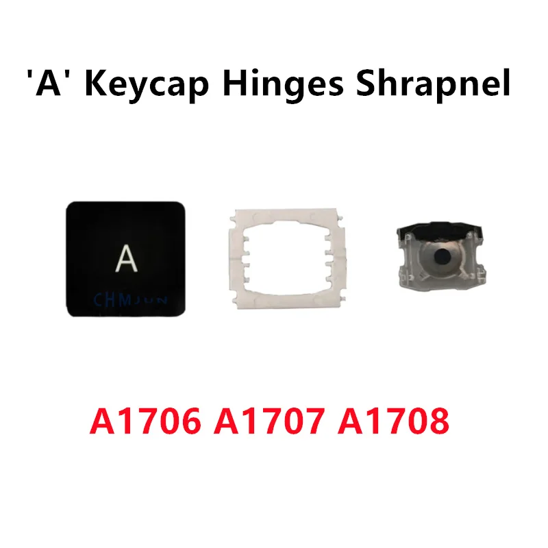 Replacement A Key Cap and Hinges are Applicable for MacBook Pro A1706 A1707 A1708 Keyboard US UK to Replace