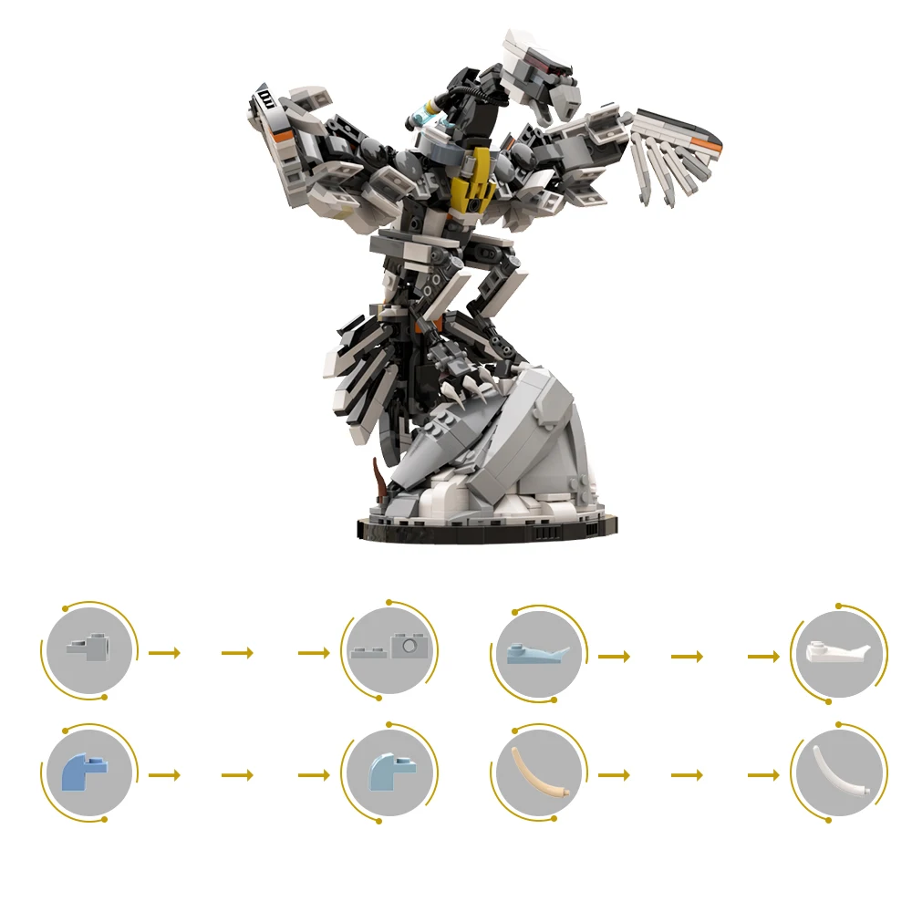 

Gobricks Ideas Game Horizoned Zero Dawn Machine Monster Set Stormbird Tallneck Clawstrider Tremortusk Building Blocks Toys Gift