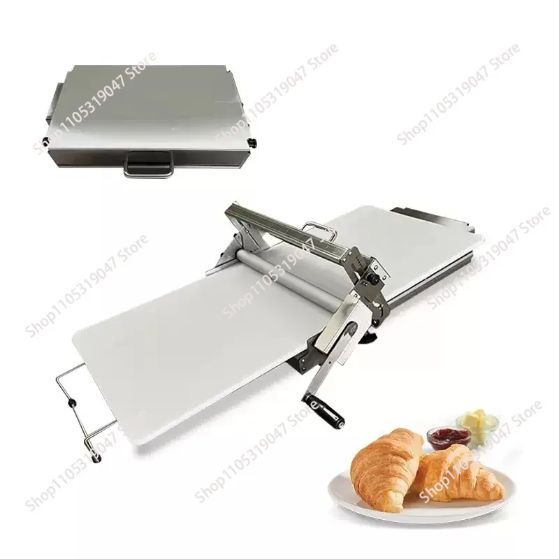 Manual Puff Pastry Machine Hand Cranked Dough Roller Croissant Pastry Sheet Maker for Bakery Kitchen Egg Tart Dough Press Tool