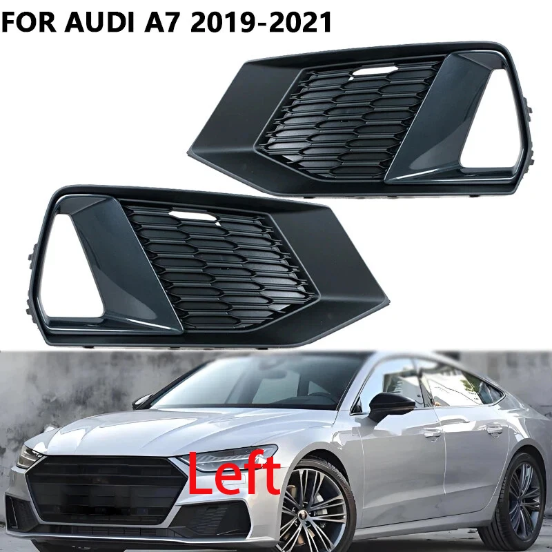 

Car Front Bumper Fog Light Cover Grill Mesh Grille Black For Audi A7 Sportback 2019 2020 2021 4K8807647CRU6 4K8807648CRU6