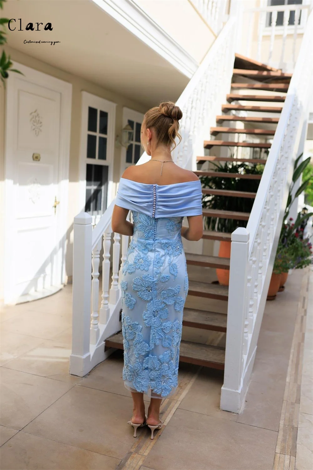 فستان سهرة نسائي أزرق مخصص على شكل قلب بدون أكمام على شكل حرف a لحفلات الزفاف فساتين أنيقة للنساء حفلة طويلة فاخرة