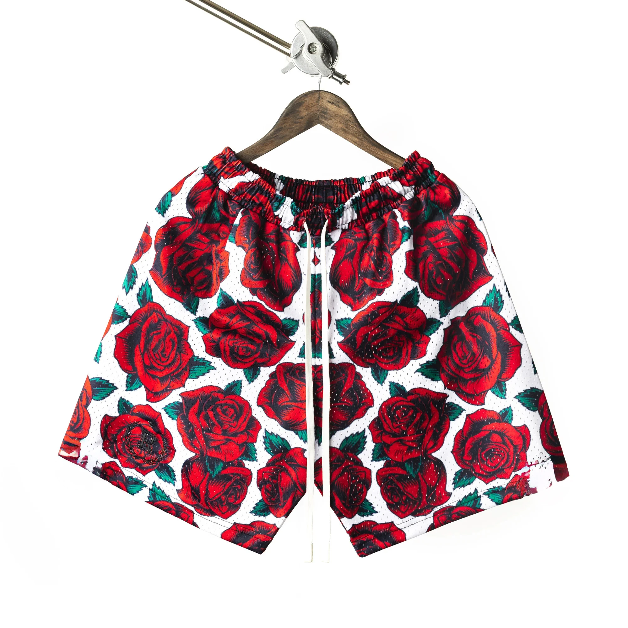 شورت تدريب اللياقة البدنية للرجال باللون الأسود الوردي "شورت شبكي رياضي موضة الشارع شورت كاجوال رائع لكرة السلة شورت شاطئ فضفاض يسمح بالتهوية