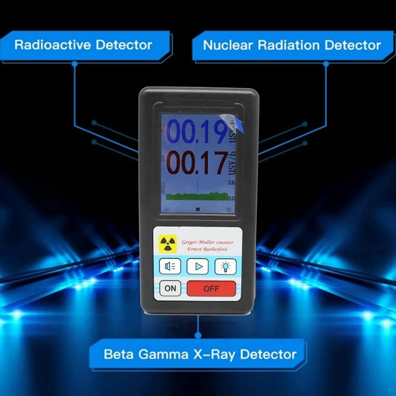 BAAZ ร้อน BR-6 Geiger Counter นิวเคลียร์เครื่องตรวจจับรังสีส่วนบุคคล Dosimeter X-Ray Beta Gamma เครื่องตรวจจับ LCD Radioactive Tester เครื่องมือ
