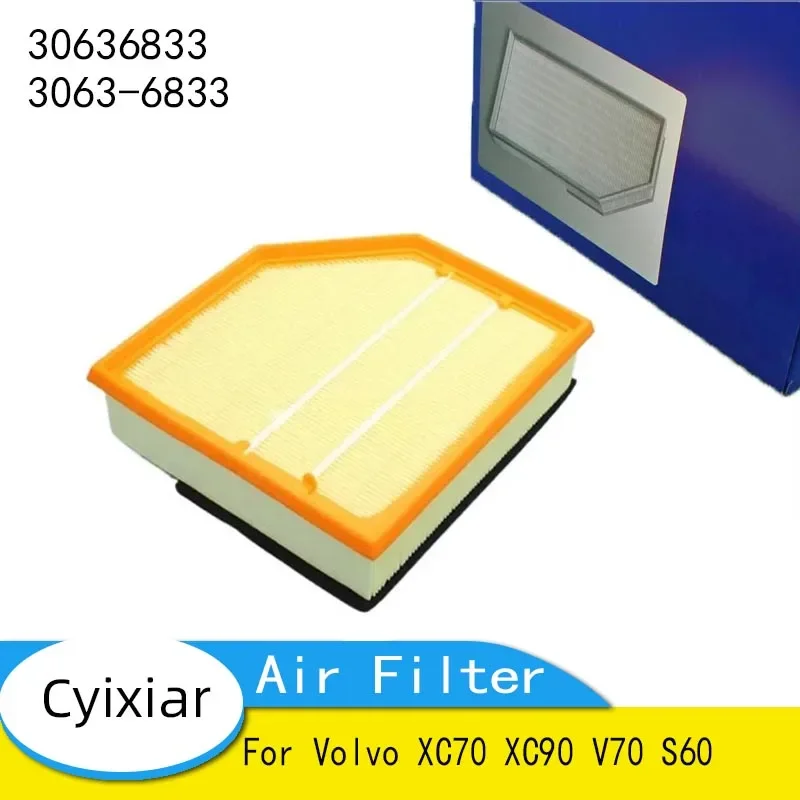 30636833 3063-6833 Air Filter Element Cleaner for Volvo XC70 XC90 V70 S60