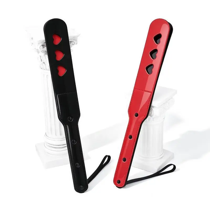 【A】2 Colors Heart Slave Paddle Whip For Couples Slave Spanking Paddle BDSM Sex Whips Erotic Adult Games Sex Love Leather Whips view 4