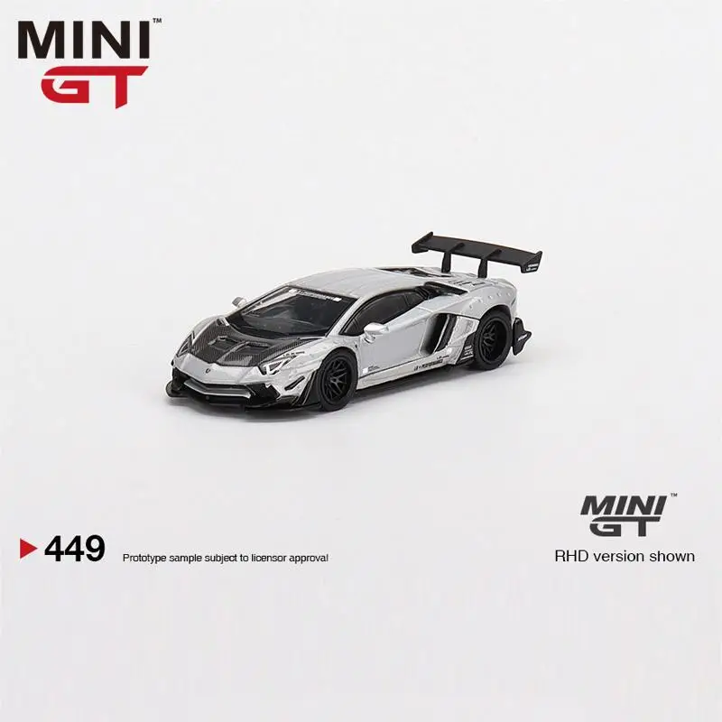 TSM MINI GT 1/64  343 329 506 391 425 449 Aventador SVJ New Giallo Orion  Die-cast alloy car model  gifts