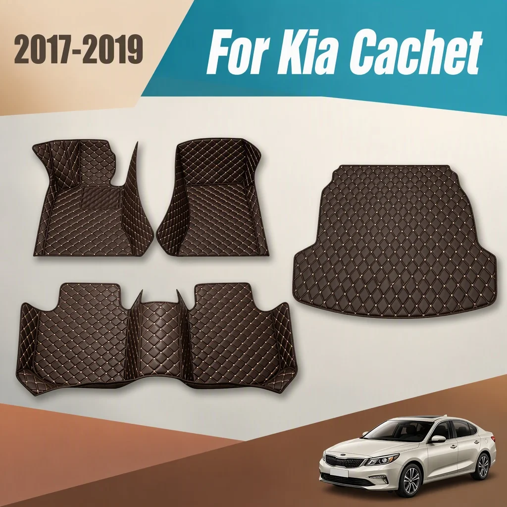 Car Floor Mats Trunk Carpets For Kia Cachet 2017 2018 2019 Foot Pads Auto Accessories Interior Products Covers Parts Waterproof