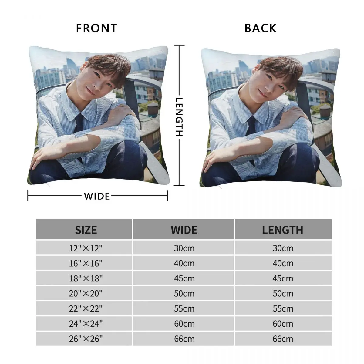 Moonbin Astro Dream 01 Square Pillowcase Polyester Linen Velvet Pattern Zip Decorative Bed