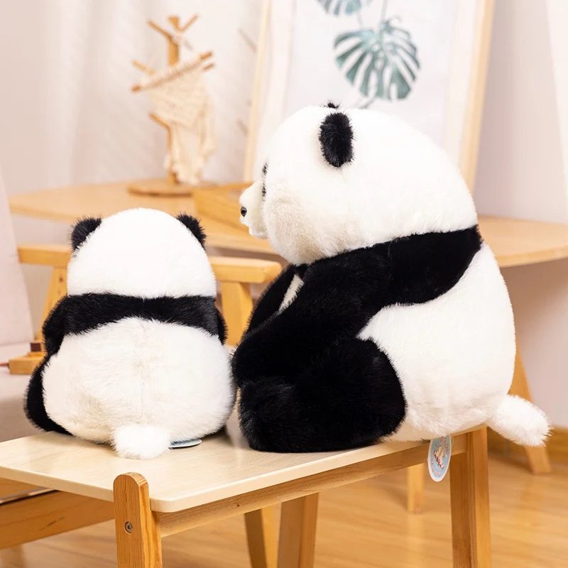 Realistic Cute Giant Panda Baby Plush Toy Simulated Rare Animal Pandas Doll Stuffed Soft Hug Pillow for Kids Birthday Gifts Deco