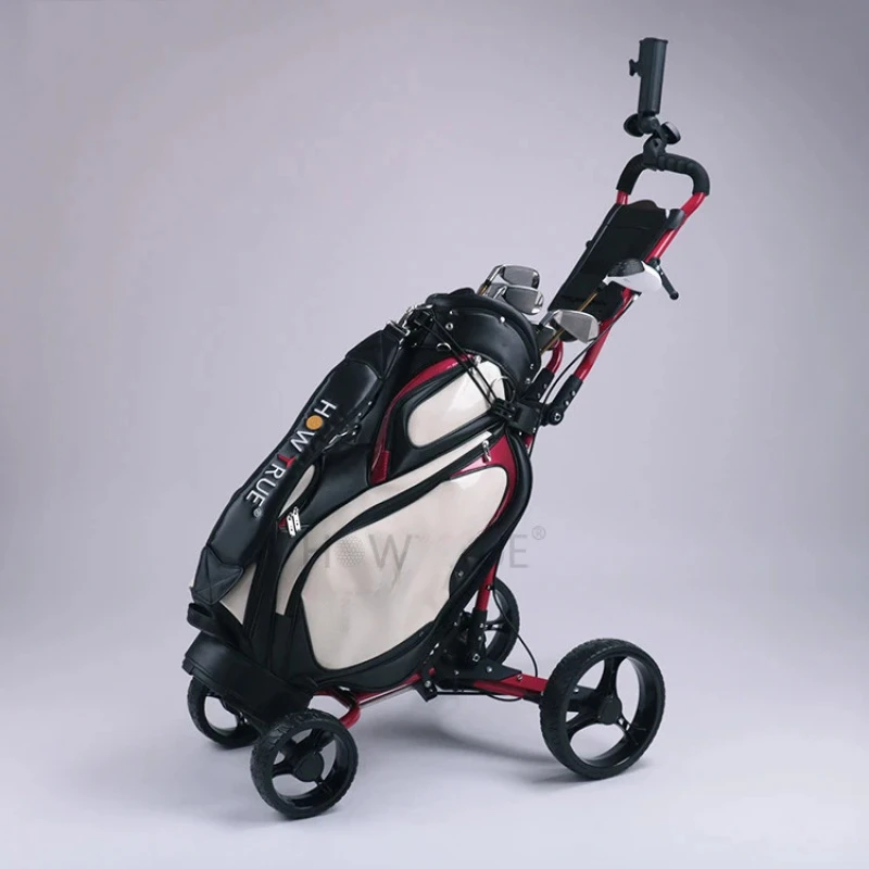 

ZAIQU Push Cart with Foot Brake Umbrella Holder Drink Holder Cool Bag Trolley