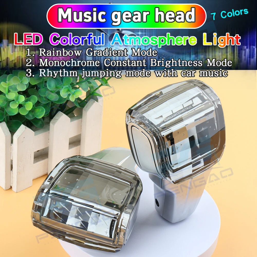 Gear Shift Knob For Suzuki Swift Wagon Sedan Auto Grand Vitara LED light crystal Automatic Car Gearbox Handles Lever Stick Gear 3