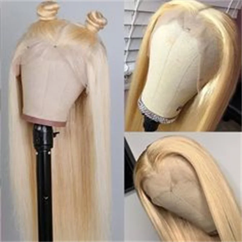 Wig Frontal lurus tulang Brazilian Wig sebelum dipetik 150% 13x4 Hd transparan 30 32 inci renda Frontal rambut manusia untuk wanita