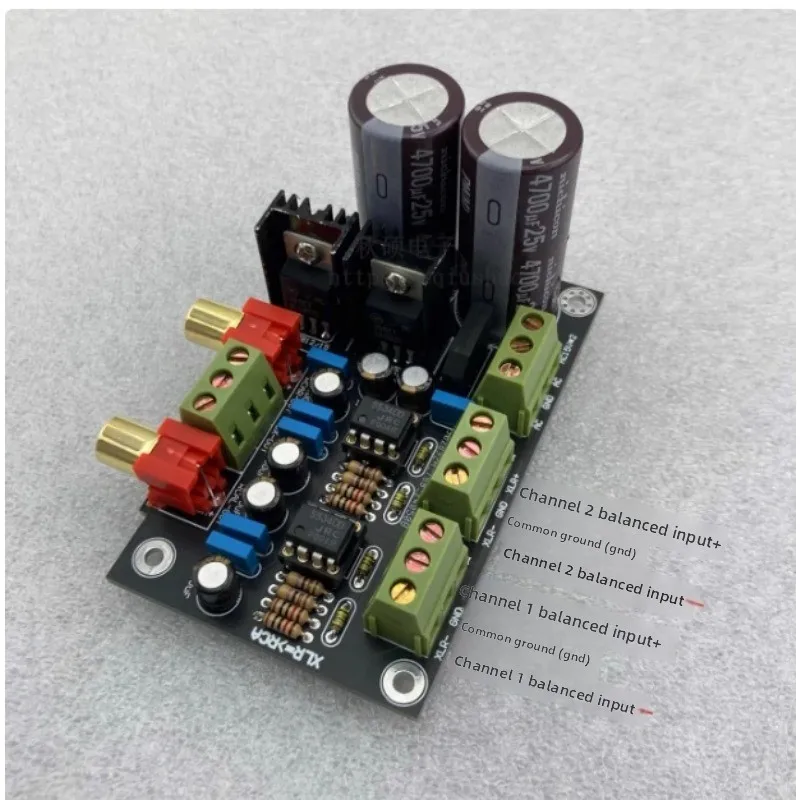 XLR  Balanced Signal Receiving Circuit Module XLR To RCA Circuit Board Power Amplifier Signal Receiving