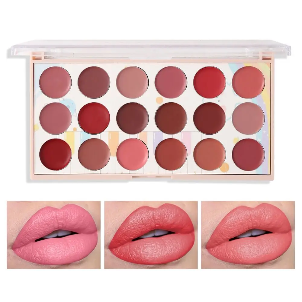 

Waterproof Matte Lipstick Palette Long Lasting Non-Sticky Cup Rose Red Lip Mud Beauty DIY Moisturizing Lipstick Lips Makeup Tool