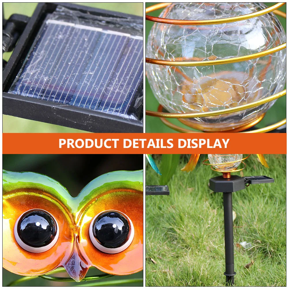 

1Pcs Owl Lawn Solar Light Outdoor Lawn Lamp Solar Powered Yard Decor Warm Illumination Outdoor Light Decor