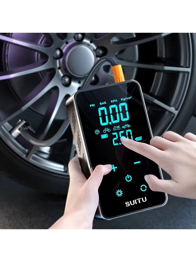 AliExpress QIKUI Air Pump Wireless 150psi Touch Screen/Key Portable Electric Tire Inflator For Car Bicycle Motorcycle  electric air pump
