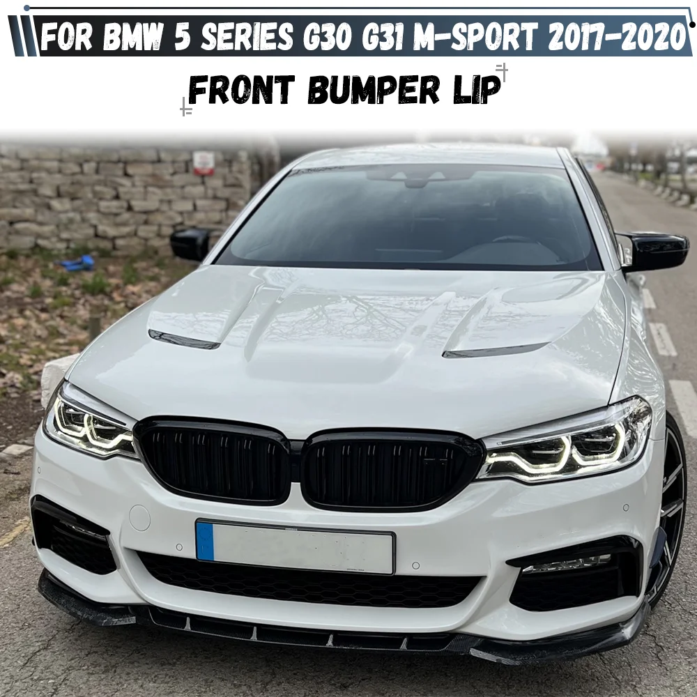 

Front Bumper Lip Spoiler Splitter Diffuser Cover Canards For BMW 5 Series G30 G31 M-Sport 2017-2020 520i 530i 540i
