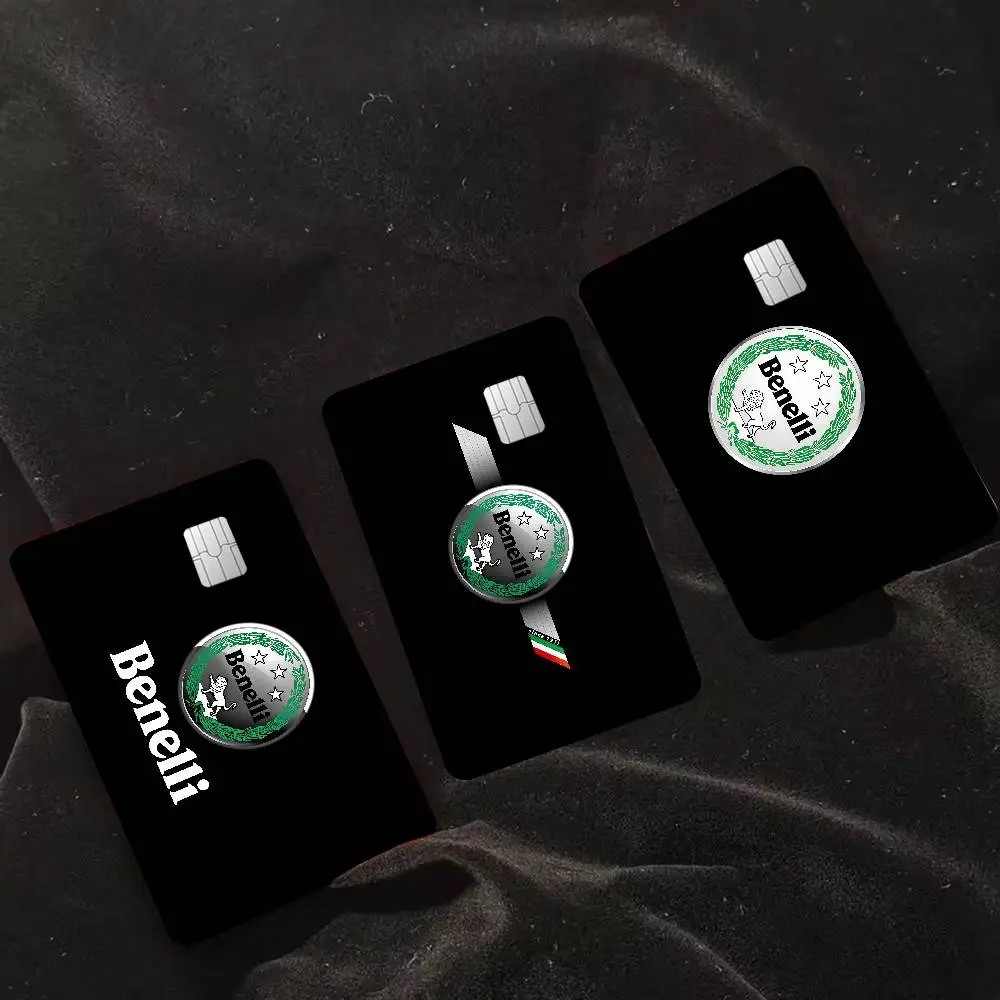 B-Benelli logo Anime Young Creidt Card Debit Card Sticker Film Case Front Tape for Small Big Chip No Chip