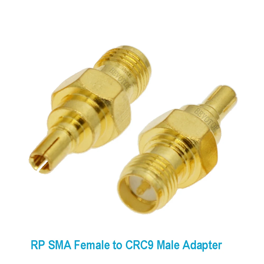 100PCS/lot RP-SMA Female Jack to CRC9 Male Plug Straight for WiFi Antenna Radio Antenna CRC9 to SMA RF Coaxial Adapter Wholesale