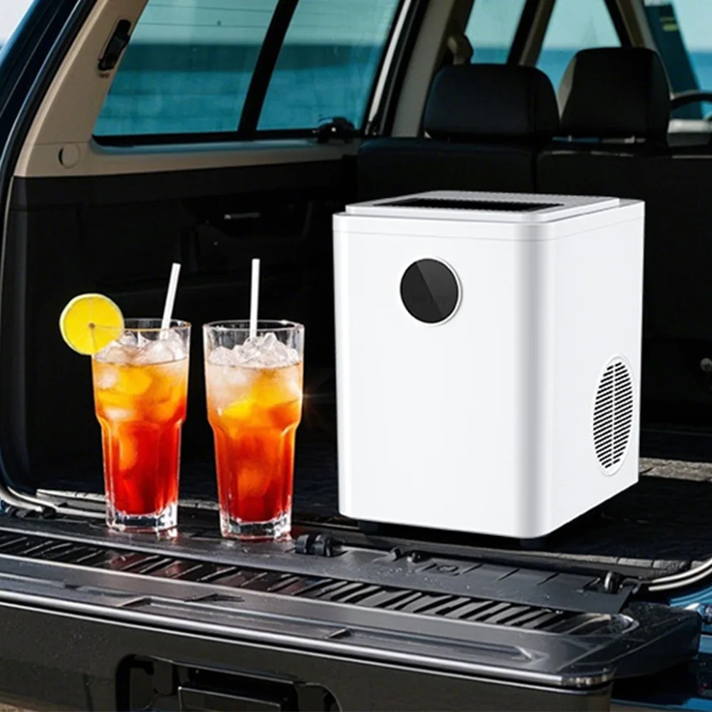 Ice Maker Countertop 120W 1.5L Water Tank 15kg per 24h Production 8-15 Mins Quick Ice Bullet Shape with Self Cleaning for Home Kitchen Office Bar UK EU Plug – Detail 8