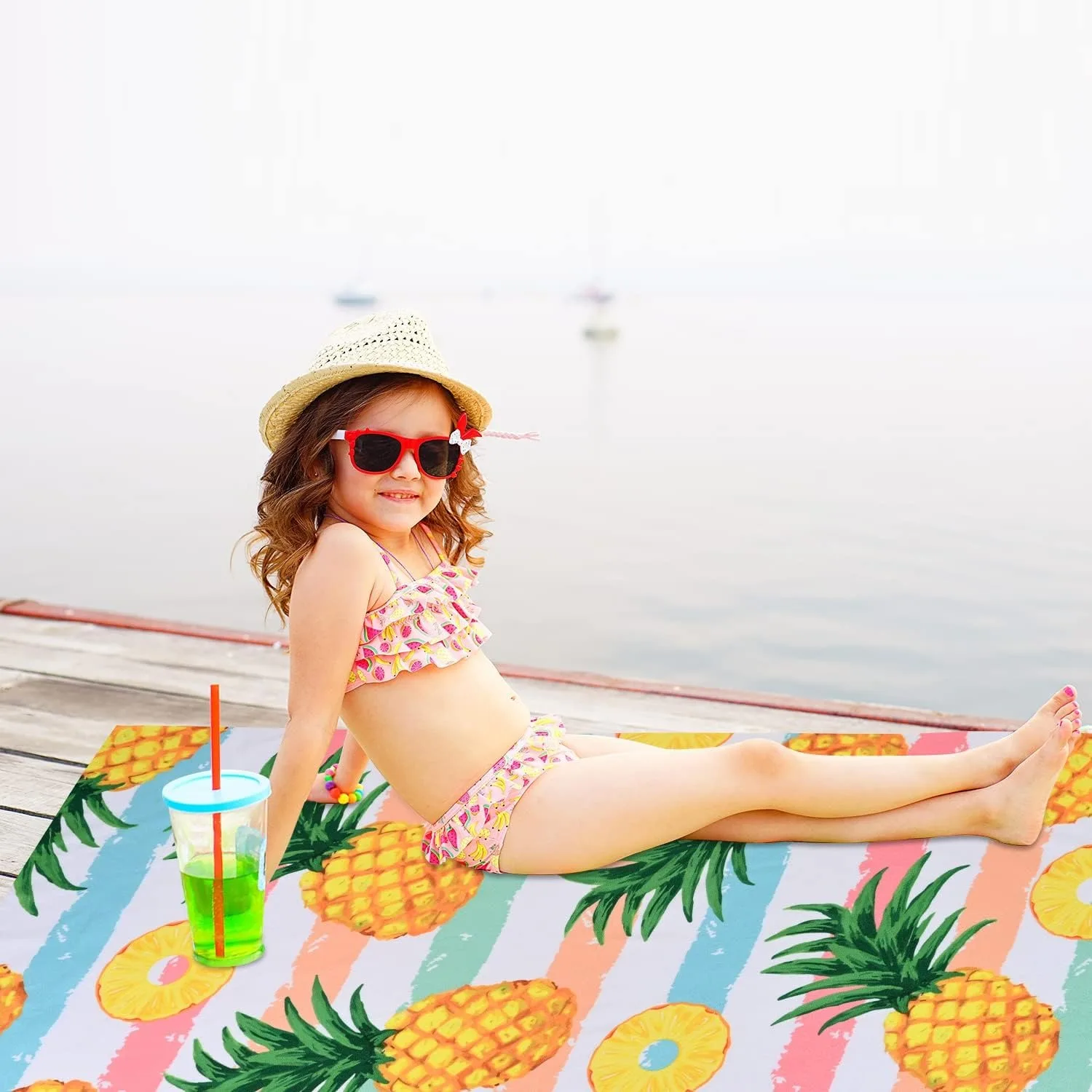 1PC Oversized Pineapples Beach Towel for friends Gifts Towel Quick-Dry Towel For Bath Yoga Tourism Beach GYM Camping Swimming